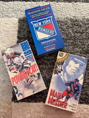 New York Rangers NHL hockey VHS tapes: Power Play, Tradition, Messier GUC!